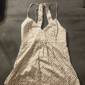 Trina Turk Cream and Brown Patterned Camisole